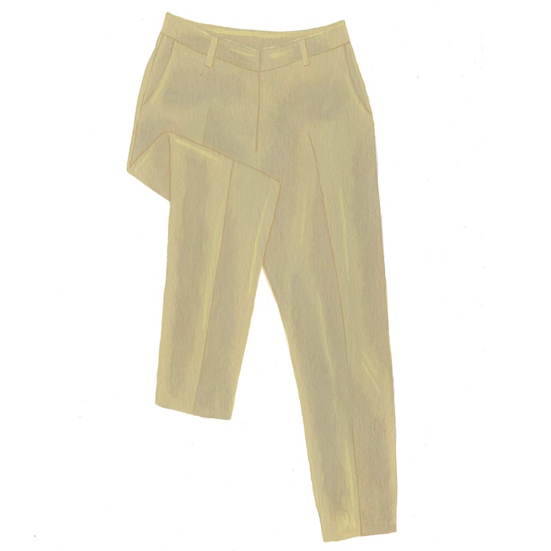 Silk Pants Gold 0