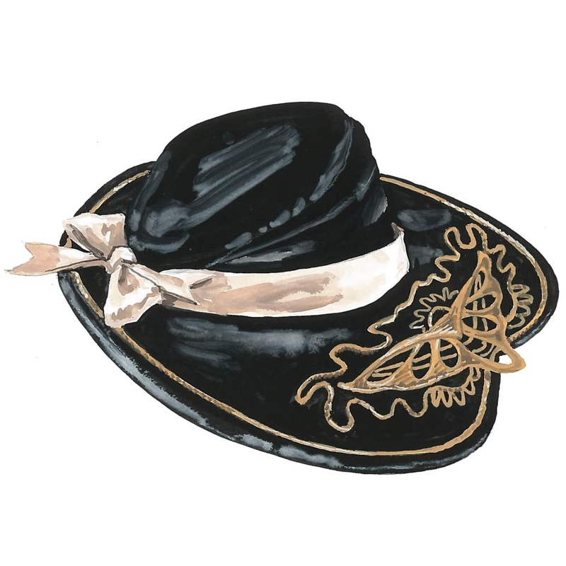 Lavish Butterfly Hat Black One Size