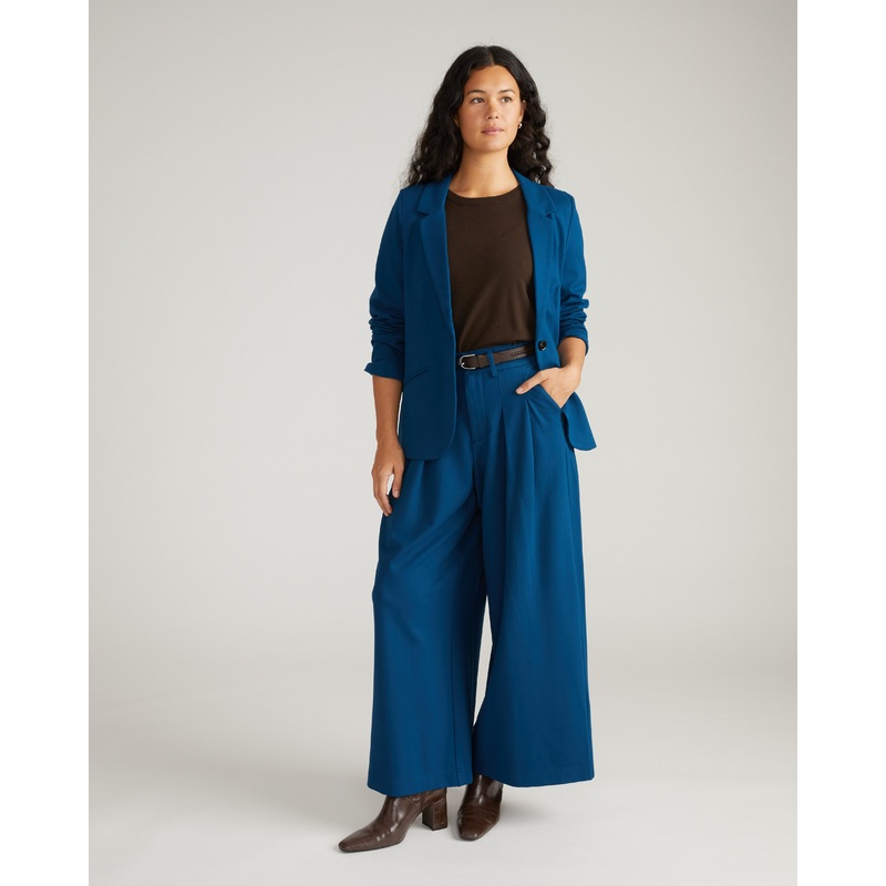 Palais Wide Leg Ponte Pants – Deep Teal 4XS_00-0 Deep Teal