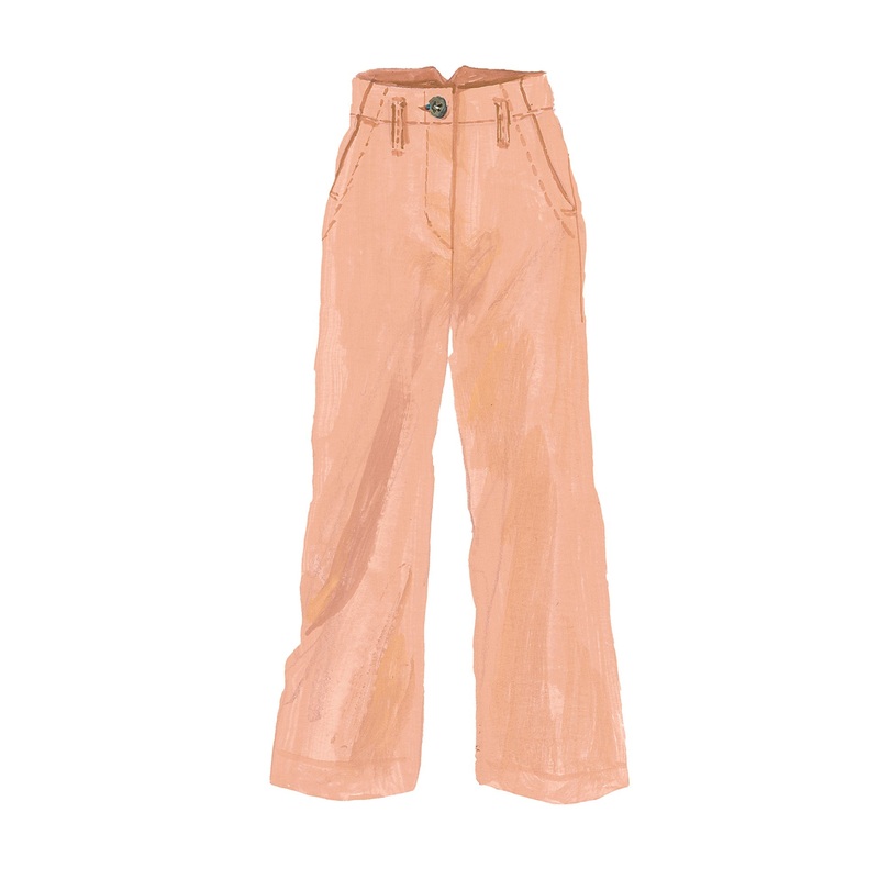 The San Remo Wide Leg Cropped Chino Cantalope 2