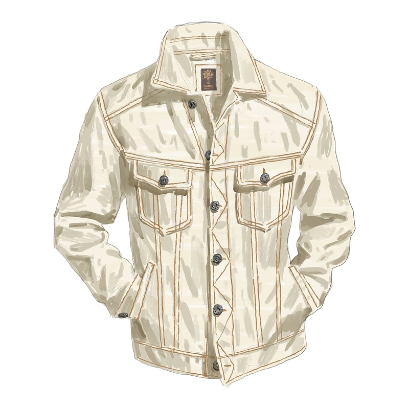 Undyed Natural Jean Jacket Natural Small
