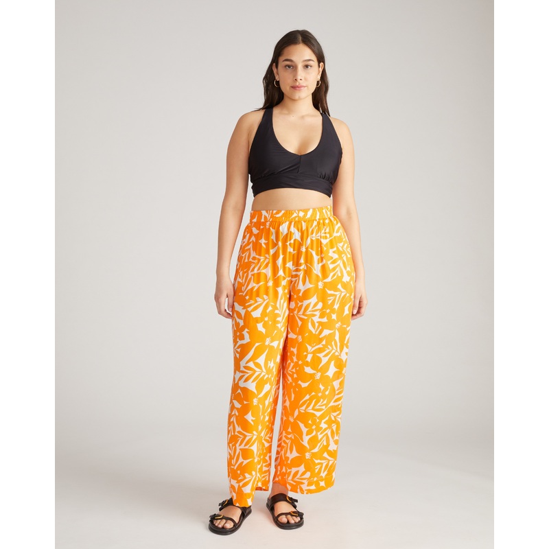 Verbena Voile Pants – Petal Palette Print in Arancia 4XS_00-0 Petal Palette Print in Arancia