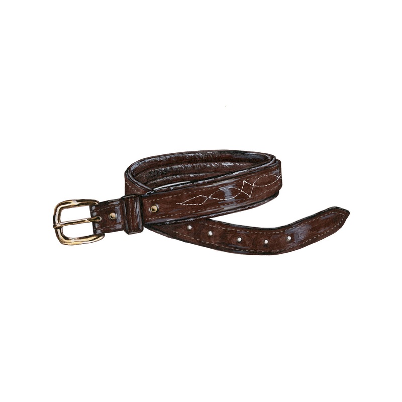 Western English Belt Brown 32