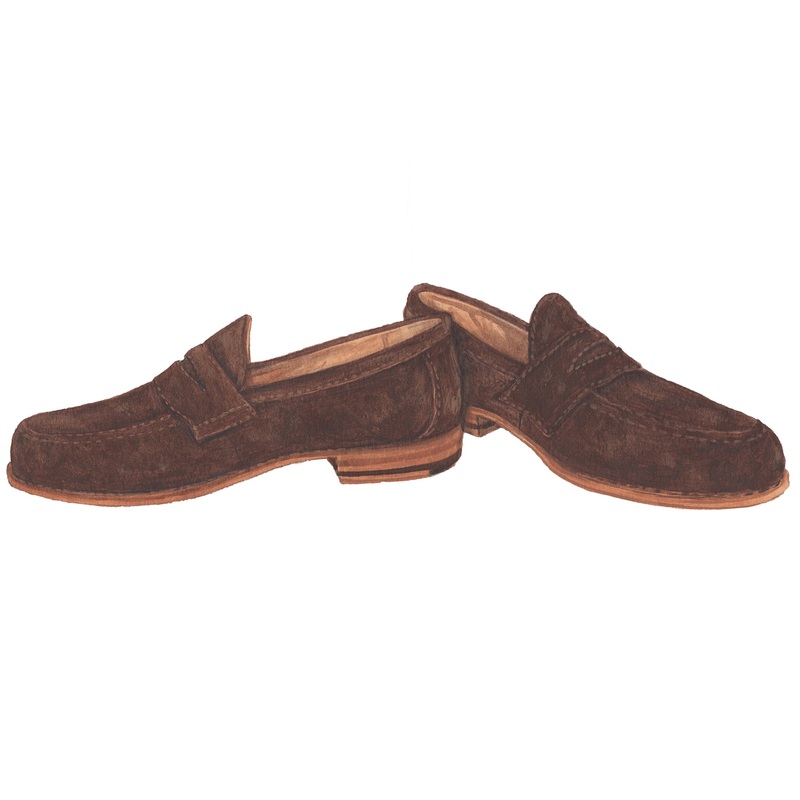 Aldwych Suede Penny Loafer Snuff 6