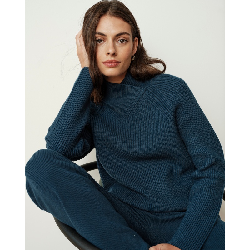 Arly Wrap Neck Sweater – Deep Teal 4XS_00-0 Deep Teal