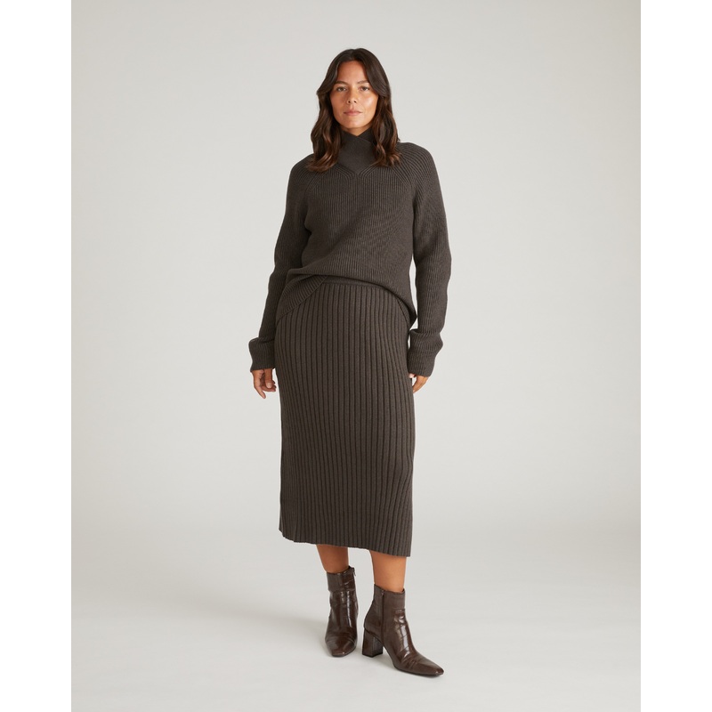 Arly Wrap Neck Sweater – Graphite 4XS_00-0 Graphite