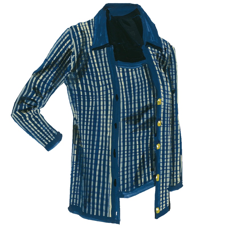 1920’s Tennis Sweater Set Navy Cream X Small