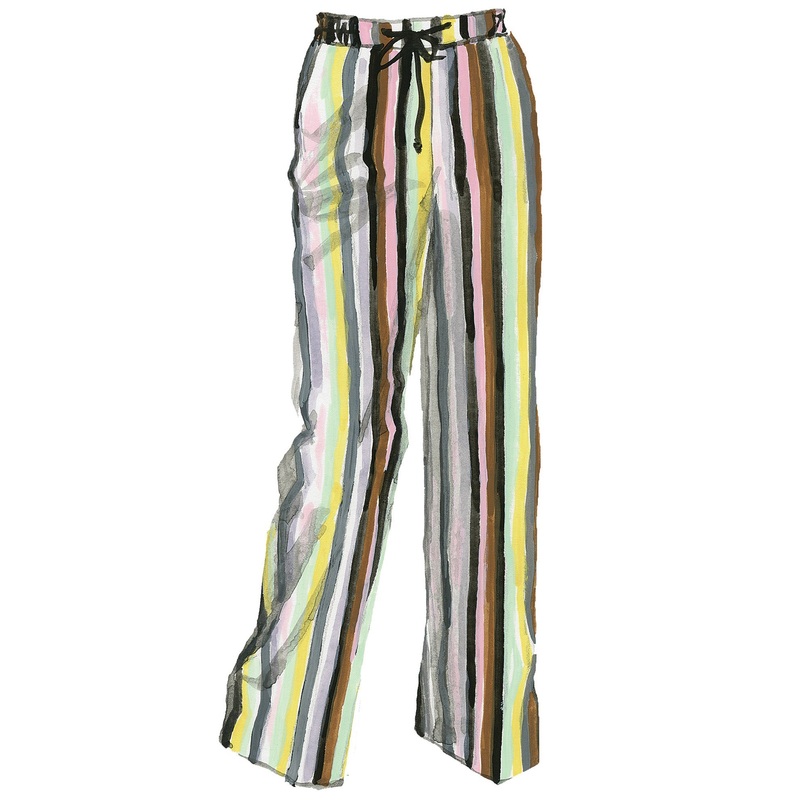 Artemisia Striped Pant Multi Stripe 0