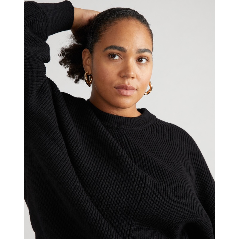 Better-Than-Wool Dolman Sweater – Black 4XS_00-0 Black