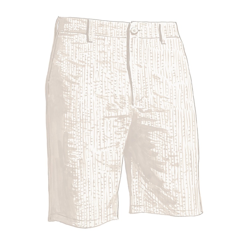 Bermuda Seersucker Shorts Tan 32
