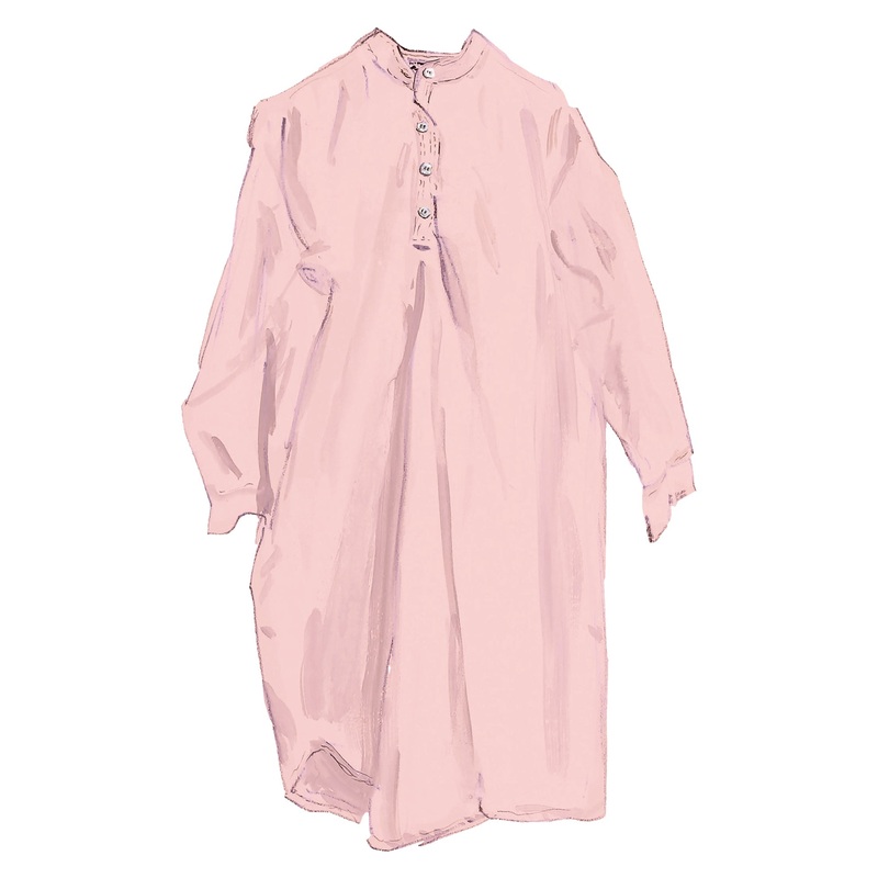 Marie Antoinette Nightshirt Light Pink X Small
