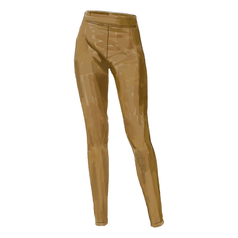 Mid-Rise Leggings British Khaki X Small