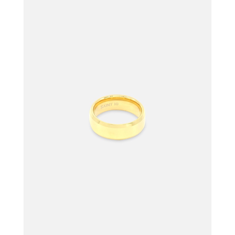 Saint Morta Beveled Band Ring Gold/Tungsten 9