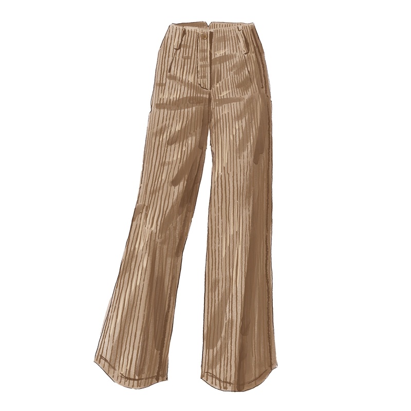 Wide Leg Cords Cocoa Creme 2
