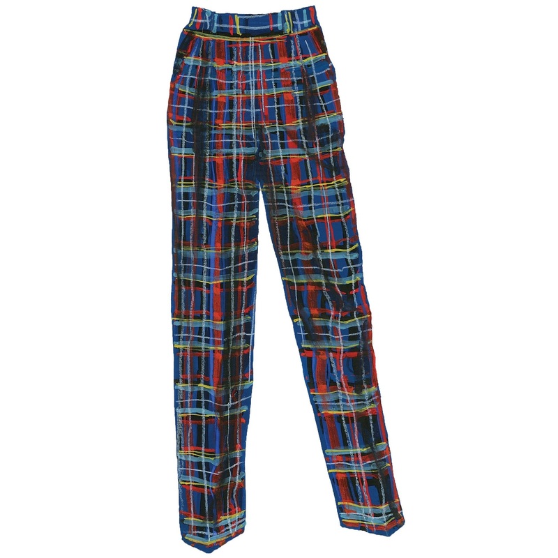 Forever Plaid Pant Blue Red 0