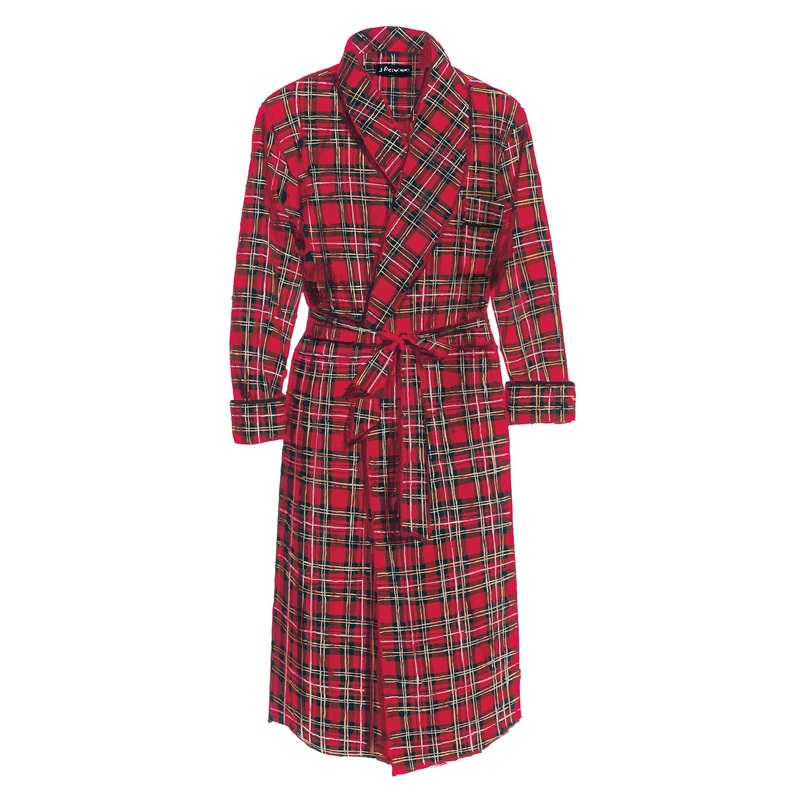 Milk Bottle Bathrobe Plaid Small