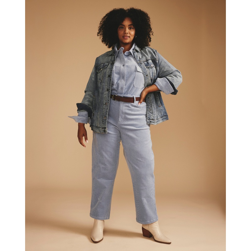 Cassidy High Rise Straight Corduroy Pants – Washed Rain 00 Washed Rain