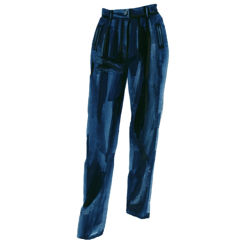 Silk Spotlight Pants Navy 0