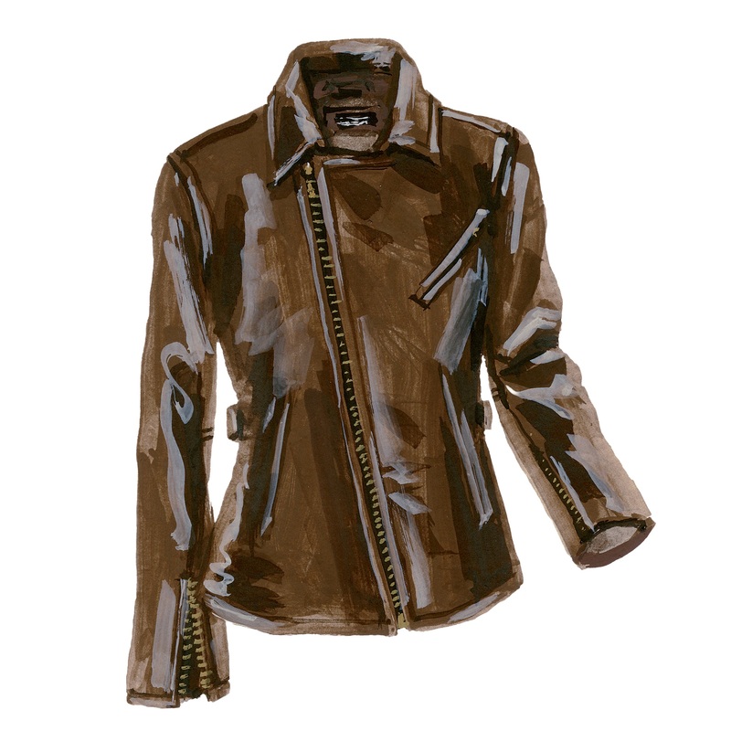 1930s European Motorcycle Jacket Brown X Small