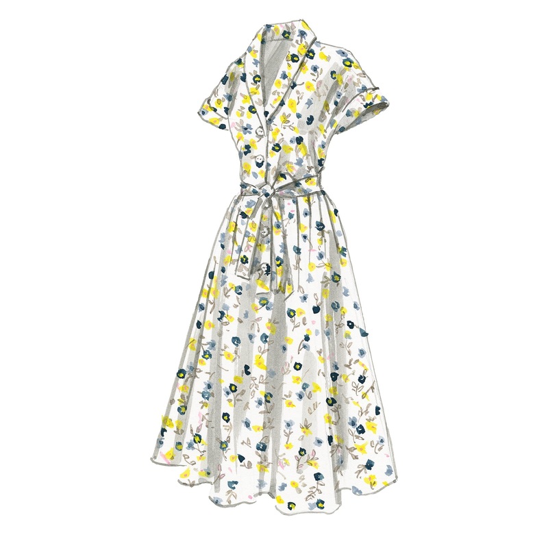 1940s Lake Champlain Dress Wildflower X Small