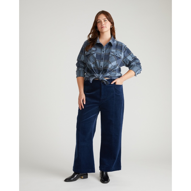 Camila Wide Leg Corduroy Pants – Pageant Blue 00 Pageant Blue