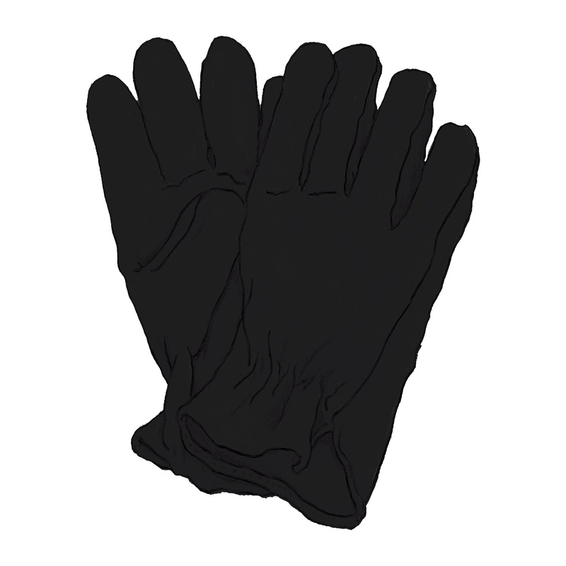 Cowhide Leather Gloves Black Medium