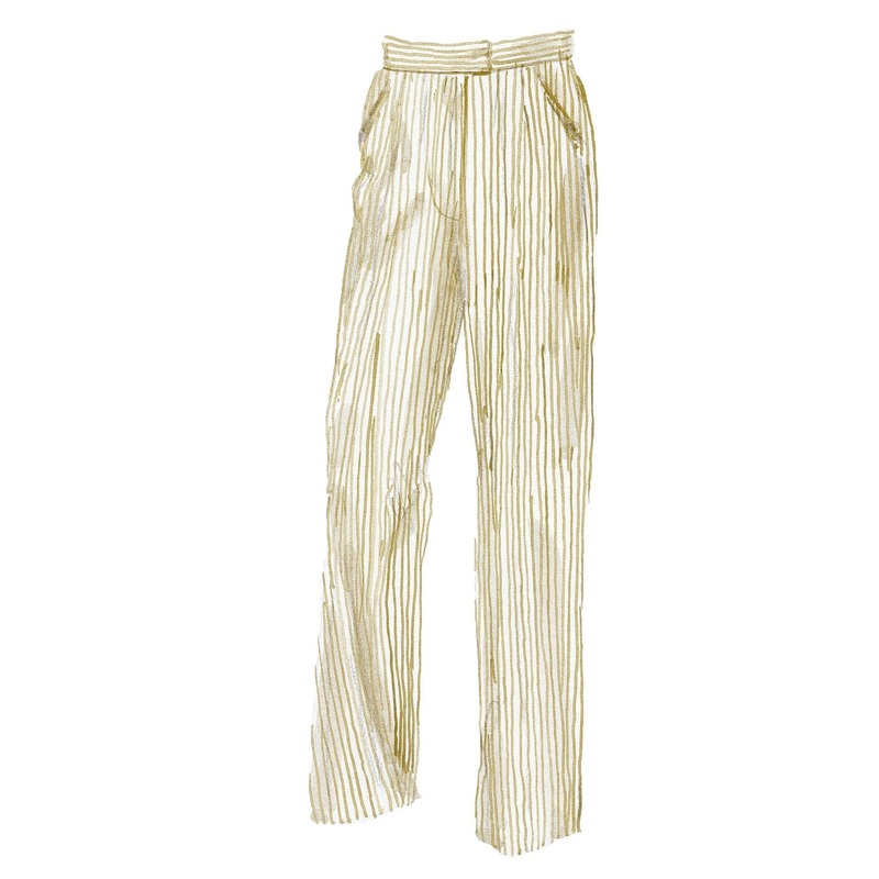 Florentine Seersucker Pants Khaki White 2