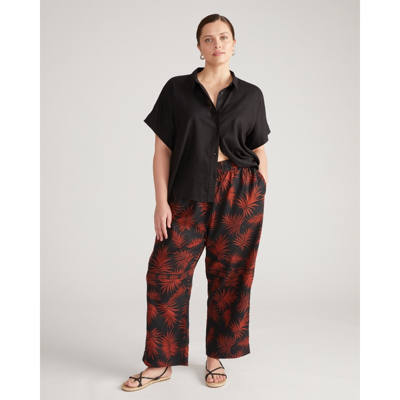 Iris Linen Easy Pull-On Pants – Bohem Print 4XS_00-0 Bohem Print