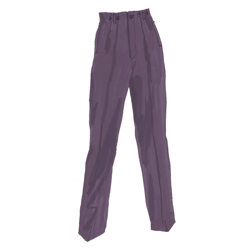 Silk Glamour Pants Plum 0