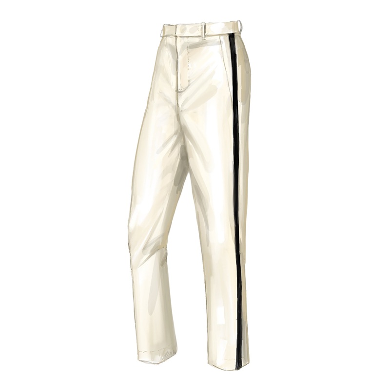 The Tuxedo Pant Ivory Black 0