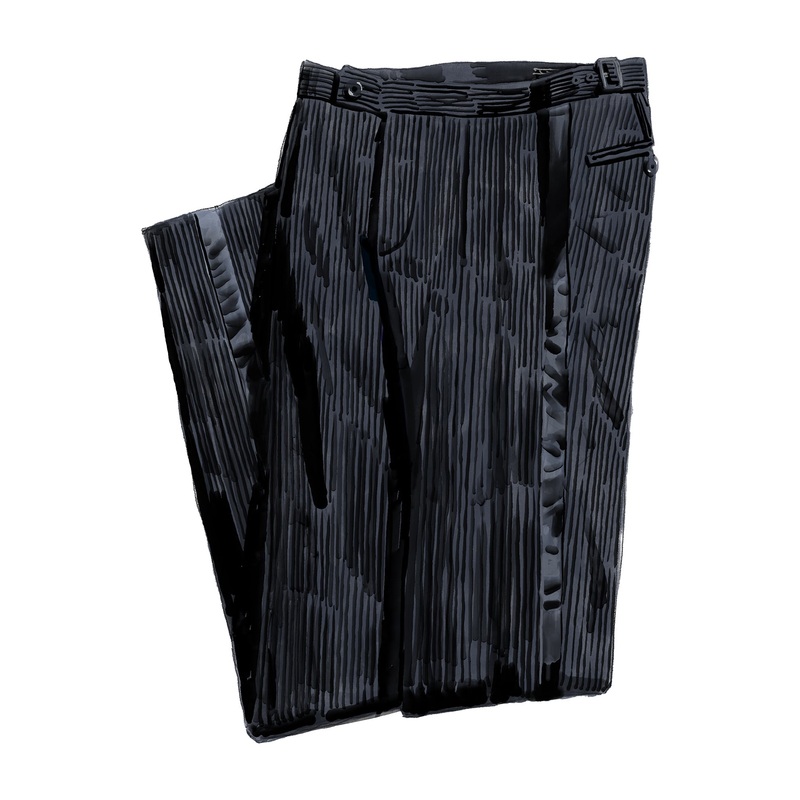 Corduroy Dinner Trousers Black 30