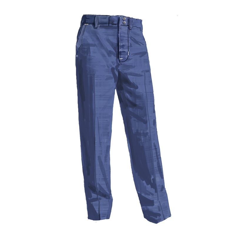 French Linen Work Pant Indigo Blue 32