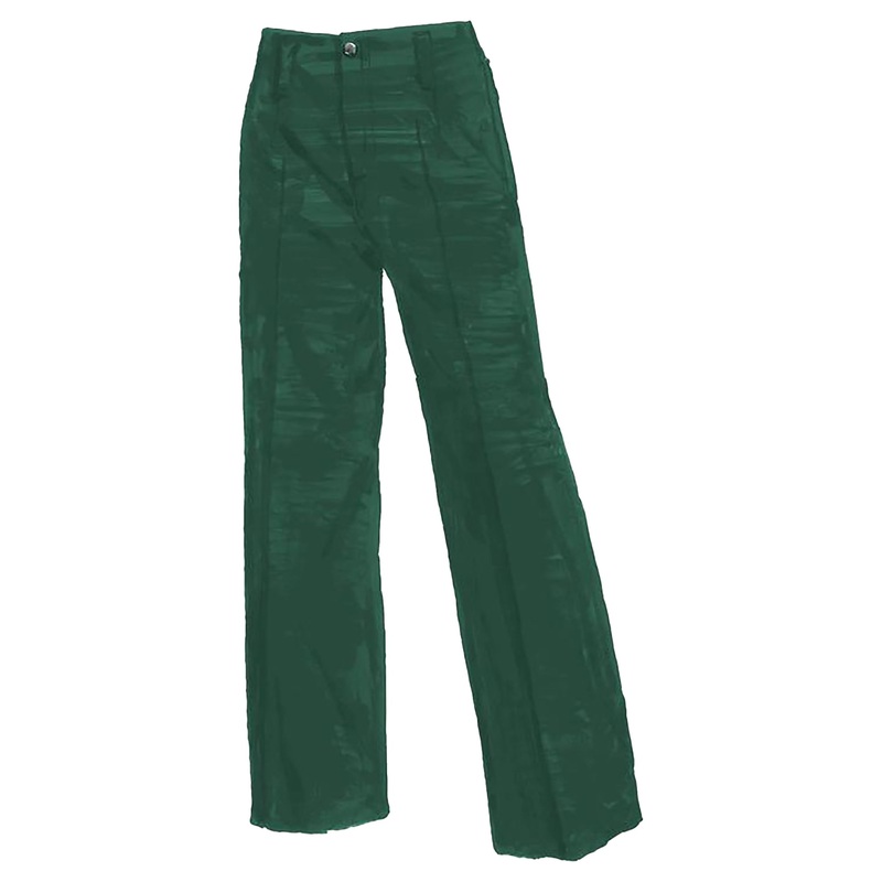 Lightweight Twill Wide Legs Antique Blue 0