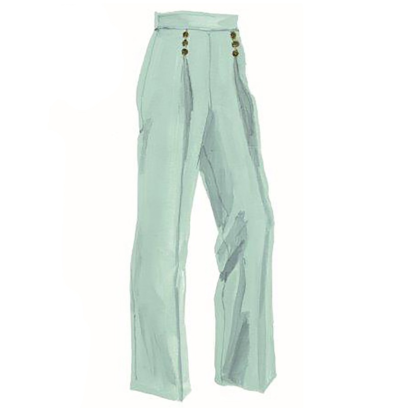 1930’s High-Waisted Trousers Black 0