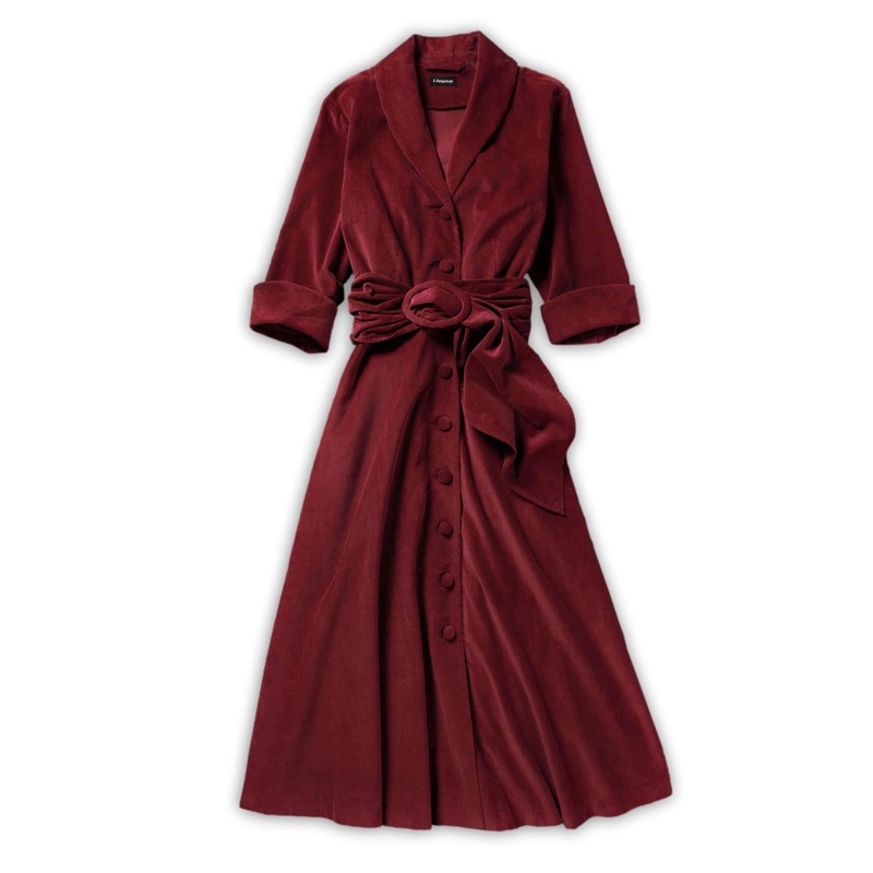 1940’s Cord Dress Cabernet 0