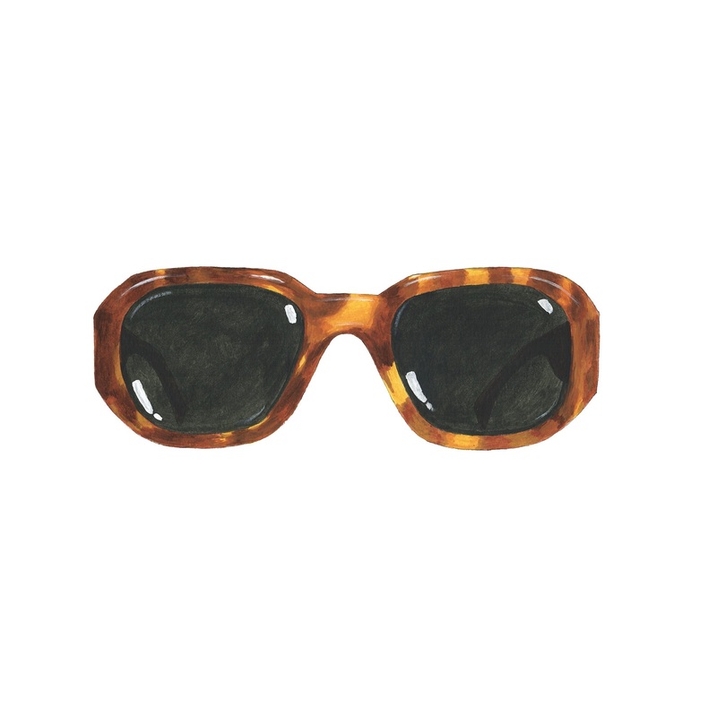 ’60s Retro Tortoise Sunglasses Tortoise OS