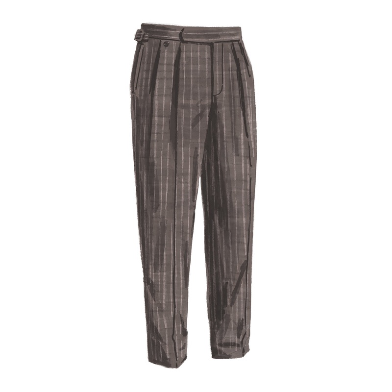 Chalk Stripe Trouser Grey White 32