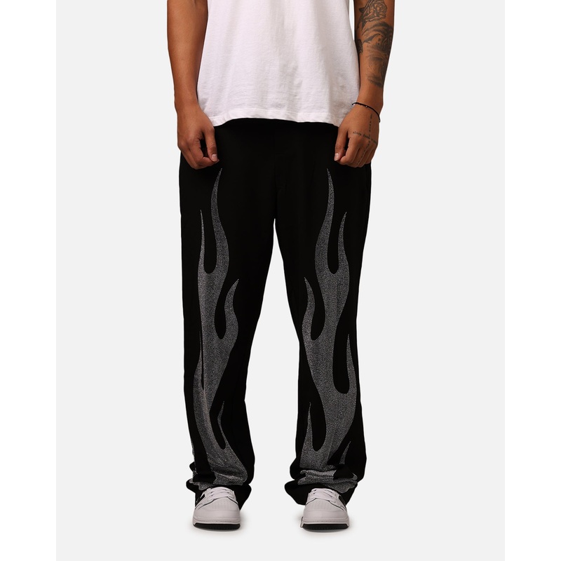 MNML Ultra Baggy Flame Crystal Pants Black 28
