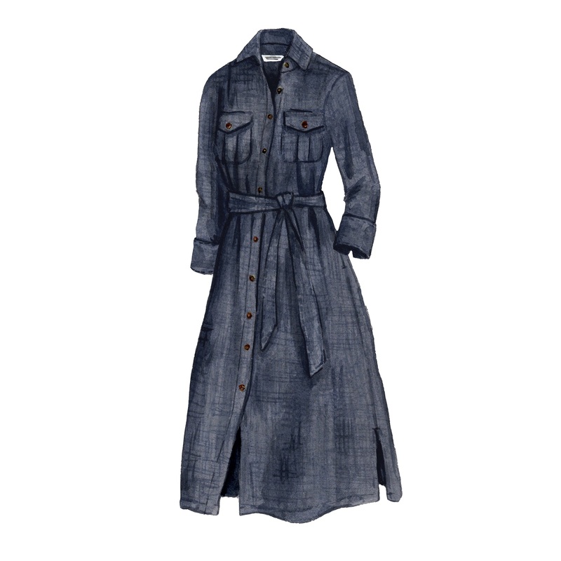 Adventurous Shirt-Dress Dark Indigo X Small