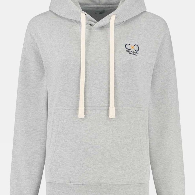 Blue Loop Originals Womens Blue Fleece Hooded Sweatshirt