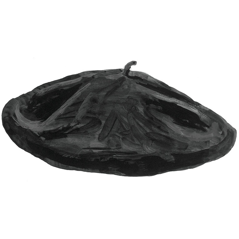 Authentic Basque Beret Black Small