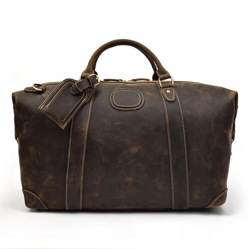 The Eira Duffle Bag | Vintage Leather Weekender Brown