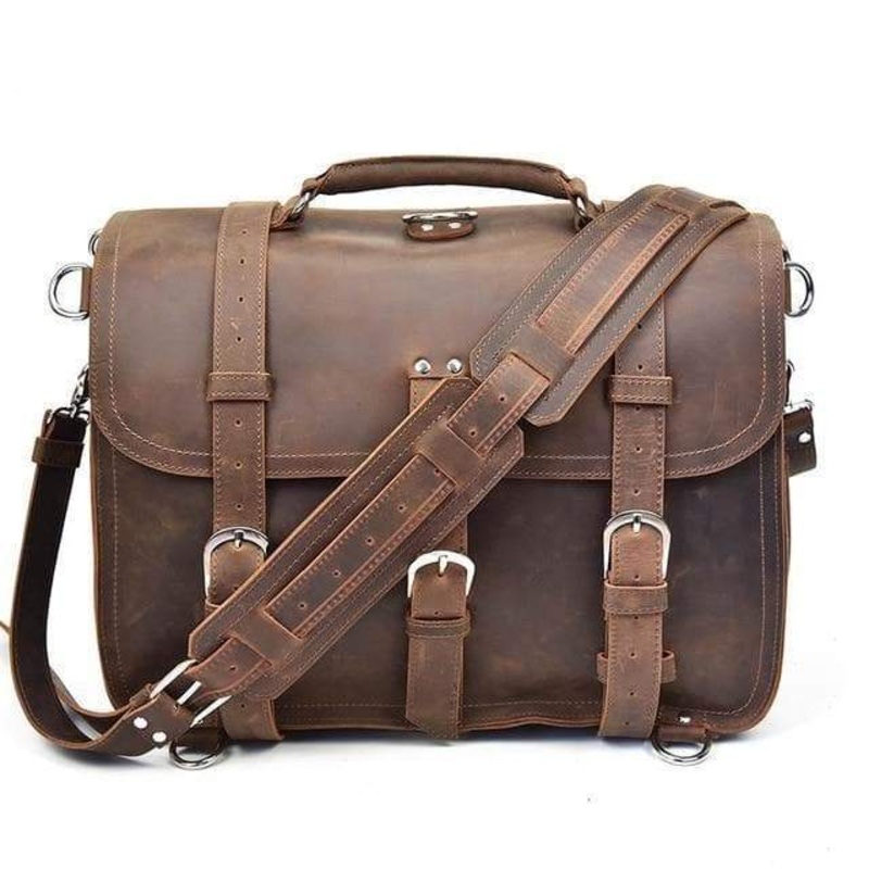 The Gustav Messenger Bag Dark brown