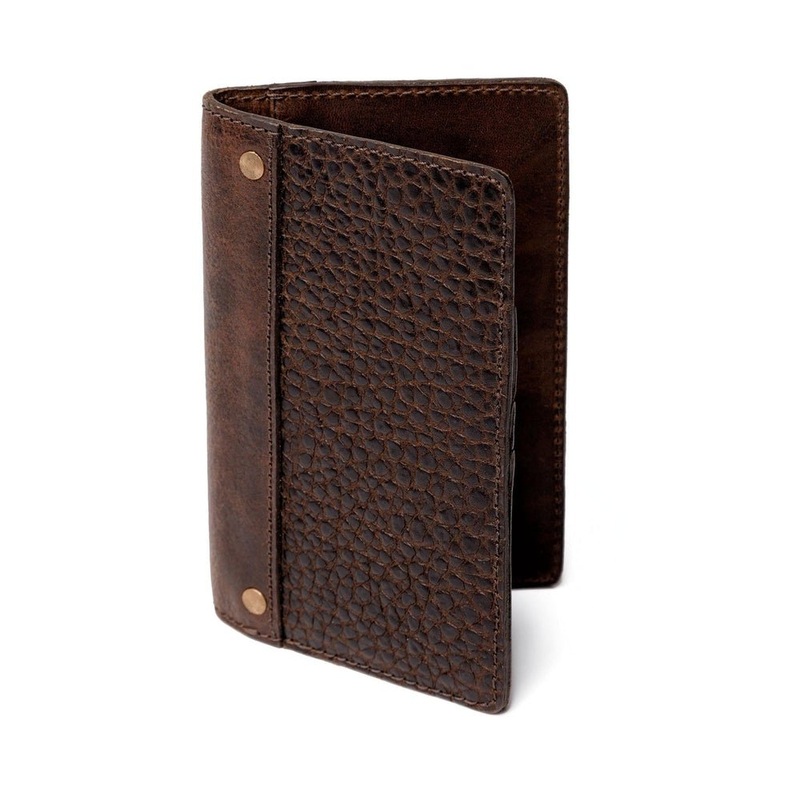 Theodore Leather Passport Wallet Espresso