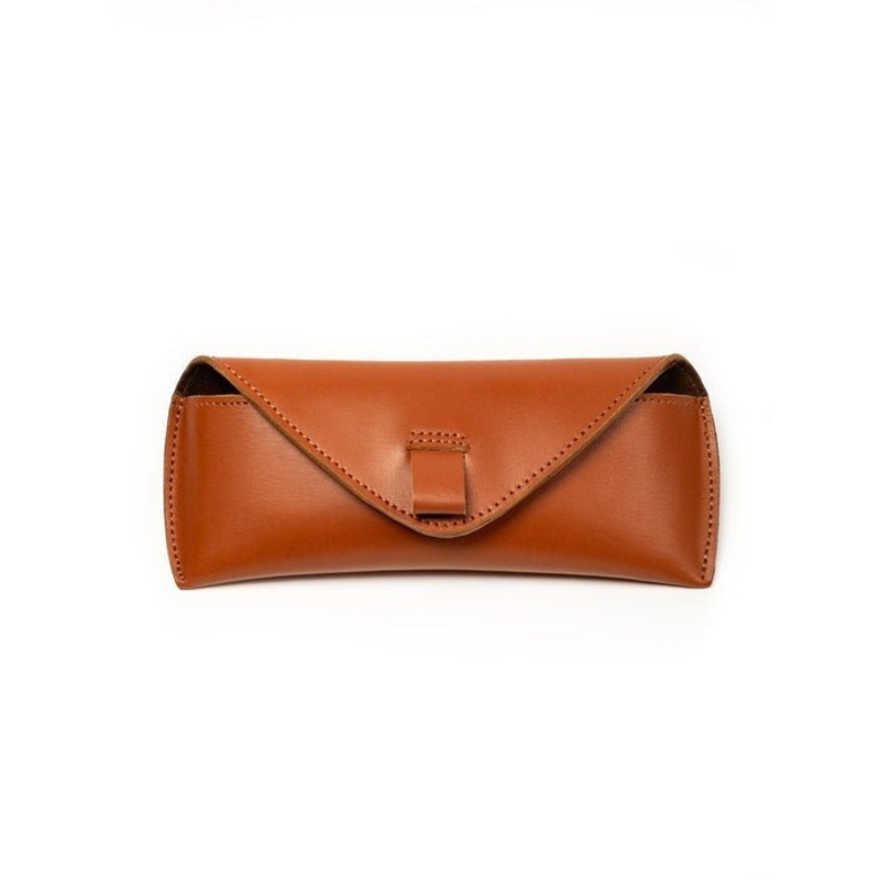 Tan Leather Sunglasses Case Tan