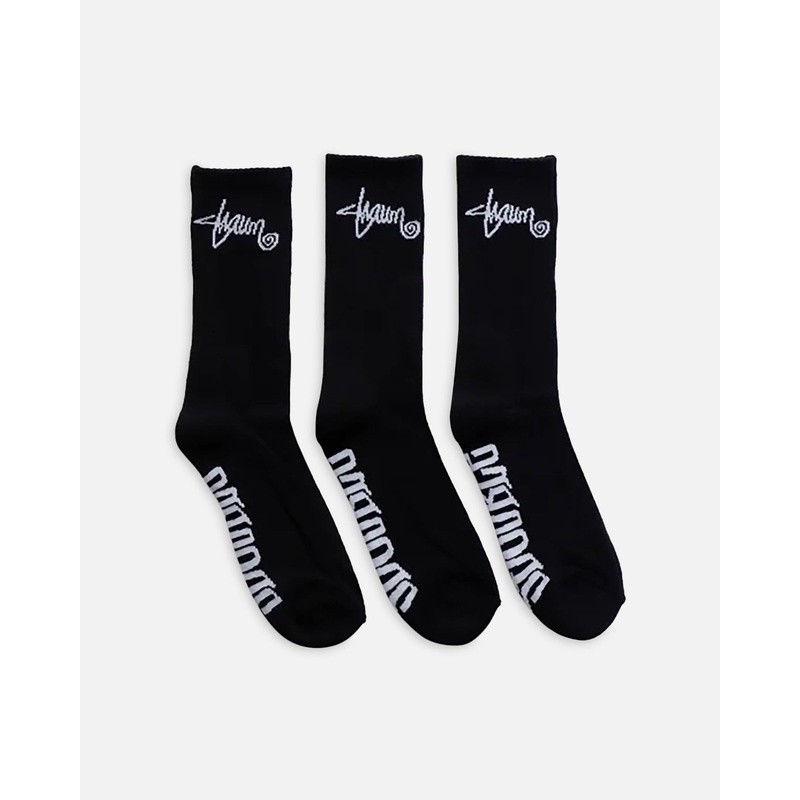 S Double Standard Shawn Crew Socks 3 Pack Black ONE