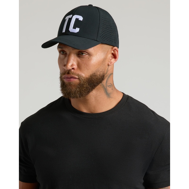 Black Embroidered True Classic Hat One Size