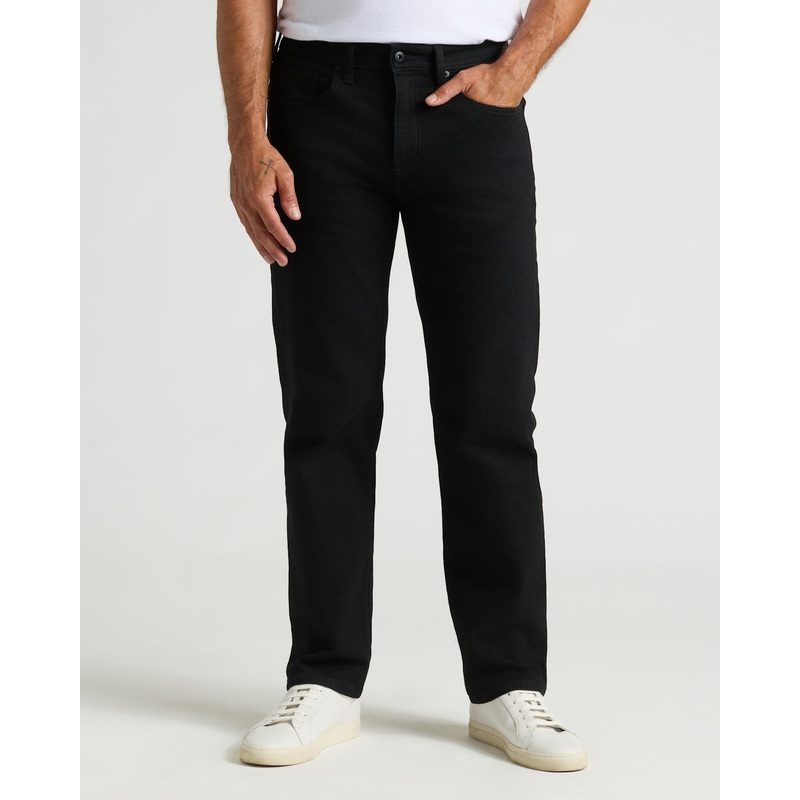 Black Wash Straight Authentic Denim Jeans 30 28L