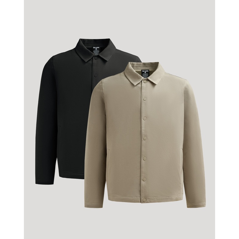Black & Khaki Casual Jacket 2-Pack S