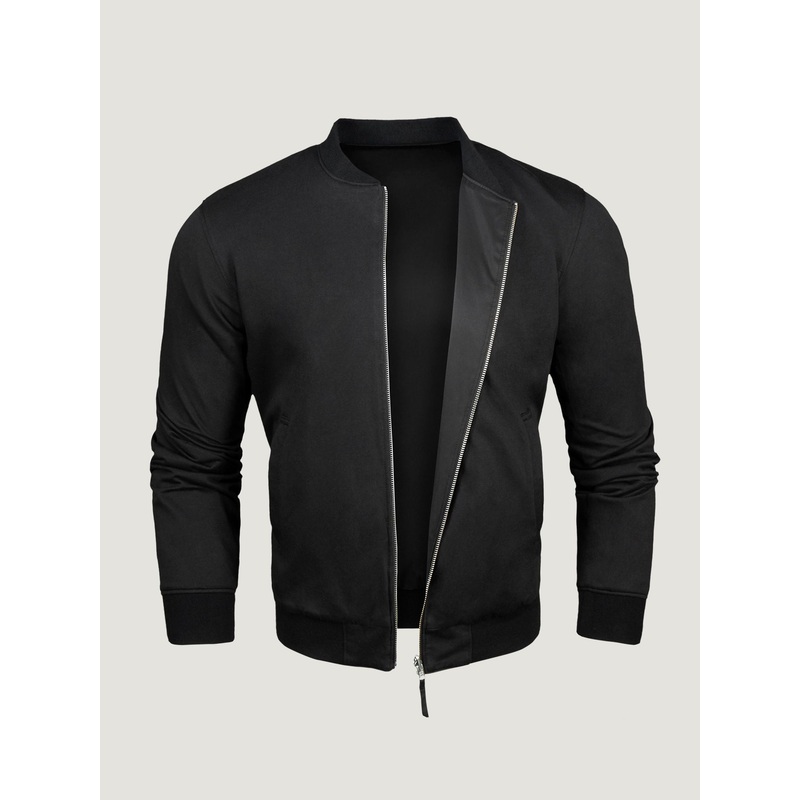 Black Reversible Bomber Jacket Small